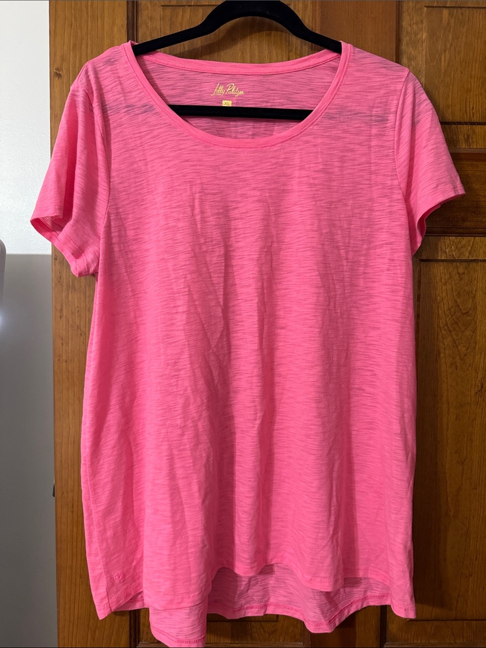 Lilly Pulitzer Bright Pink Scoop Neck Short Sleeve Tee